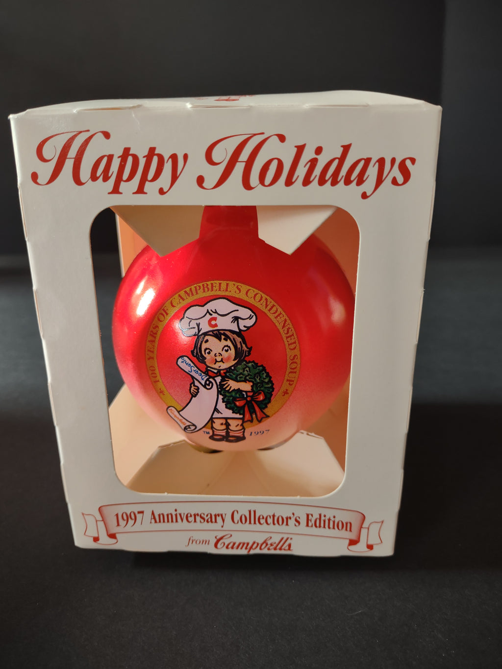 Vintage Christmas 1997 Campbells Collector Edition Ornament IMPERFECT (Lot 4729)