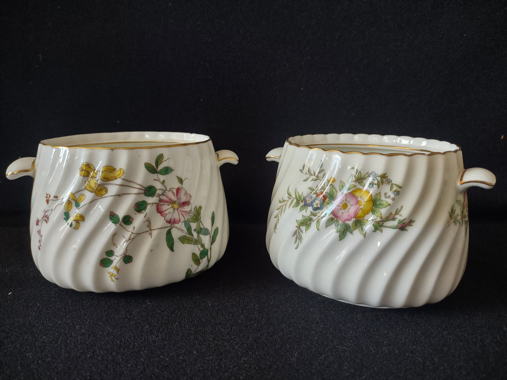 Vintage Set of 2 Minton Sugar Bowl NO Lid IMPERFECT Planter(lot 5520)