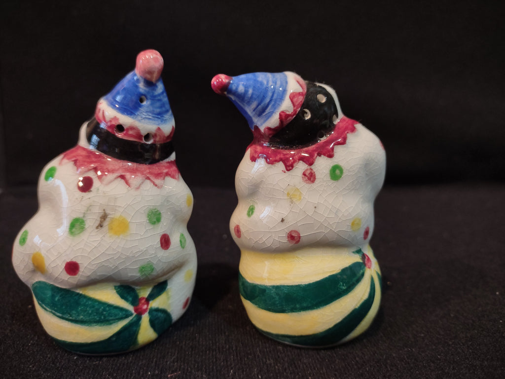 Vintage Japan Ceramic Salt and Pepper Shaker Clowns (lot 5373)