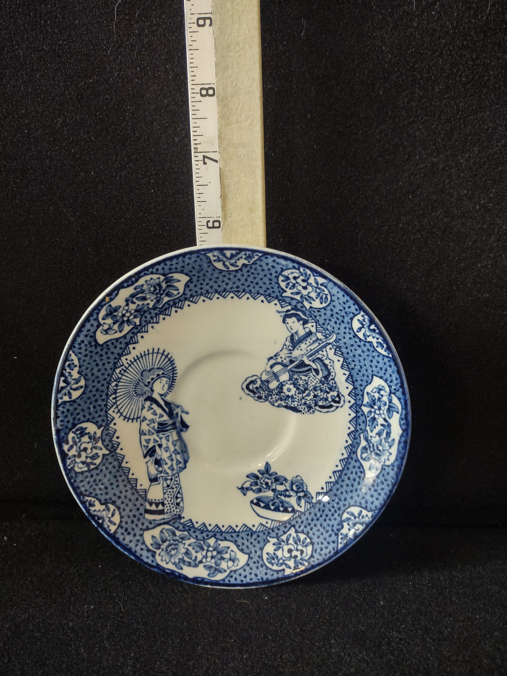 Vintage Woods & Sons Saucer Tsing Blue Oriental Geisha (Lot 5569)