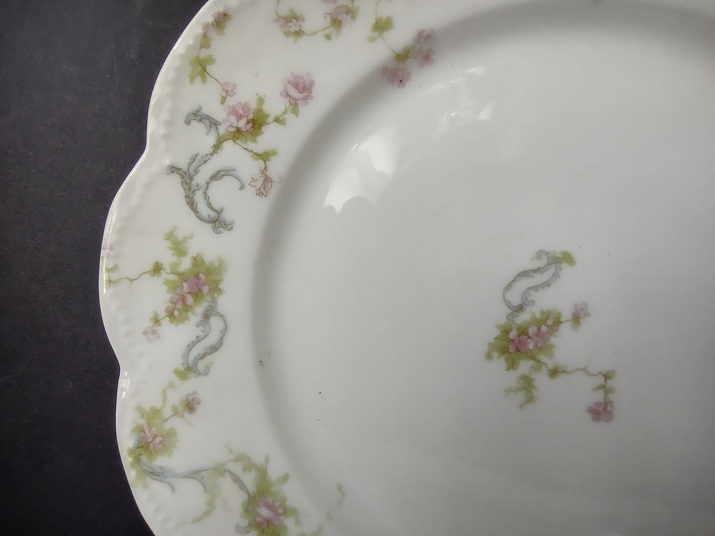 Haviland Limoges 2 x Luncheon Plate Princess Blue Swags (lot 827)