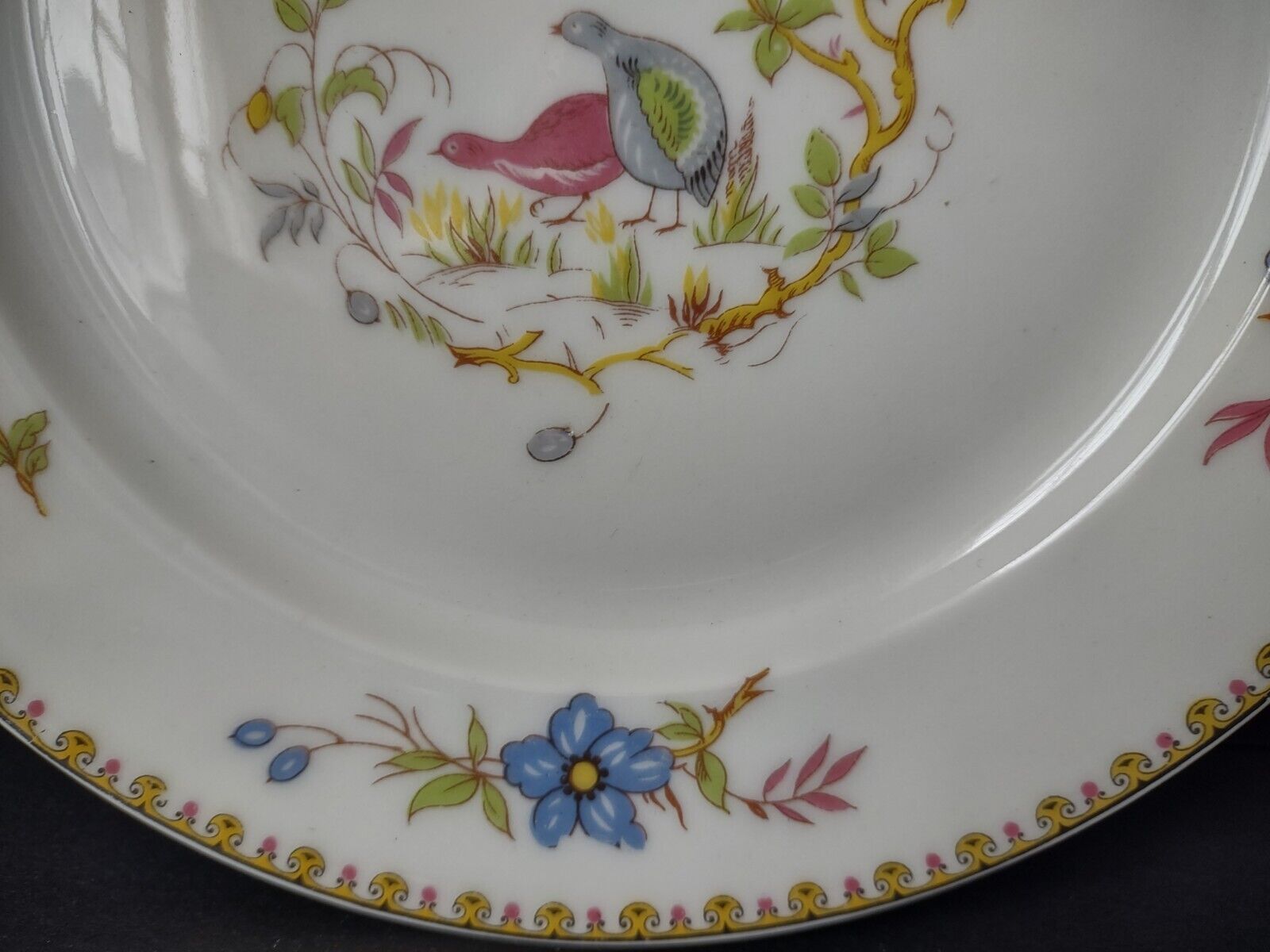 Haviland Limoges Old Abbey Rouen Spray Pheasant Salad Plate 7-3/8" (lot 346)