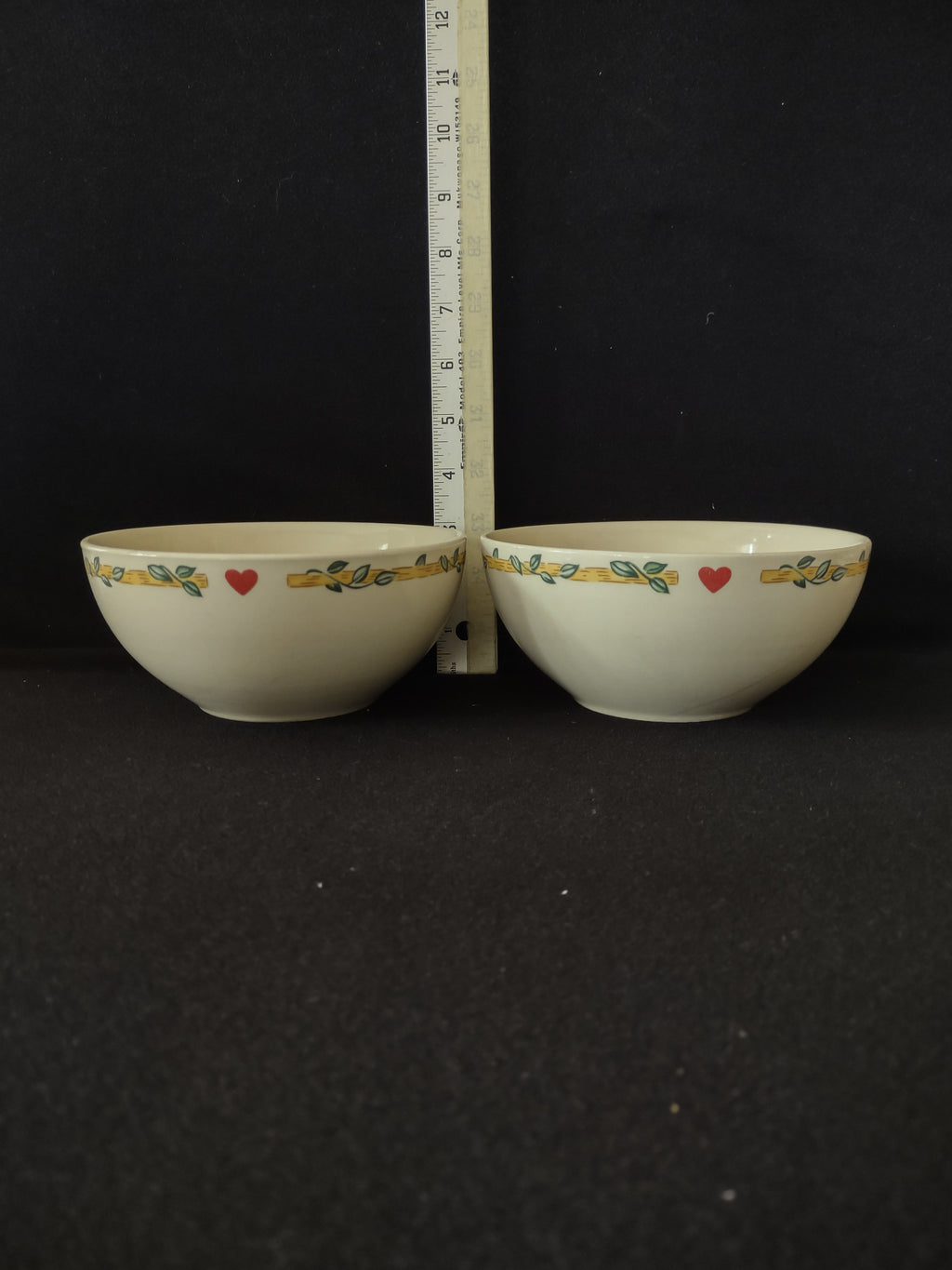 Vintage Thomson Pottery Birdhouse Soup Cereal Bowls X 2 (Lot 2927)