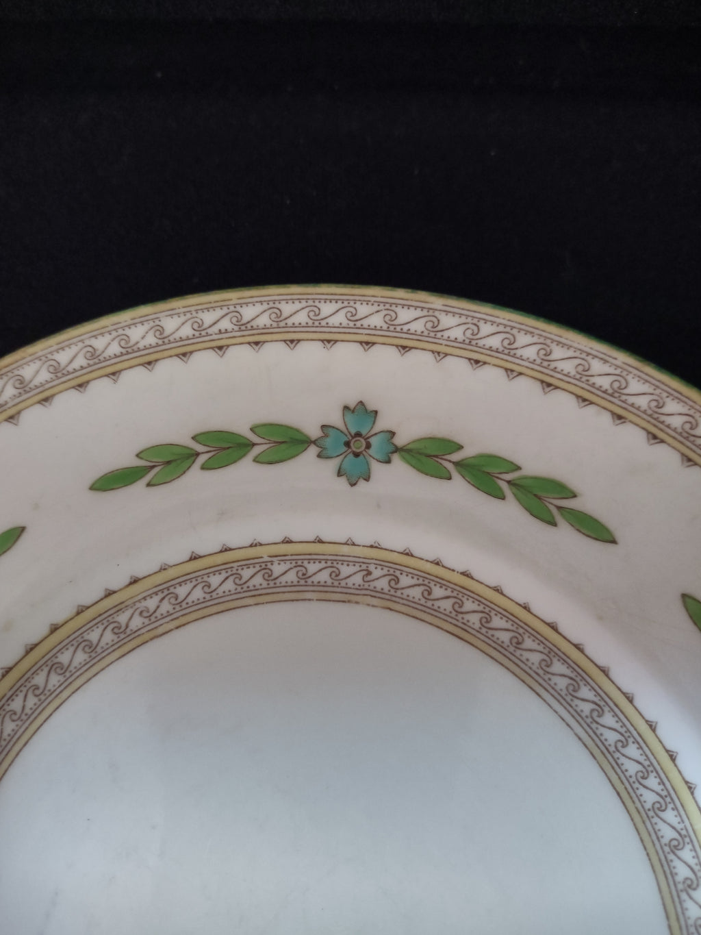 Vintage Minton Kent Lunch Salad Plate Bone China Green Turquoise x 4 (Lot 5458)