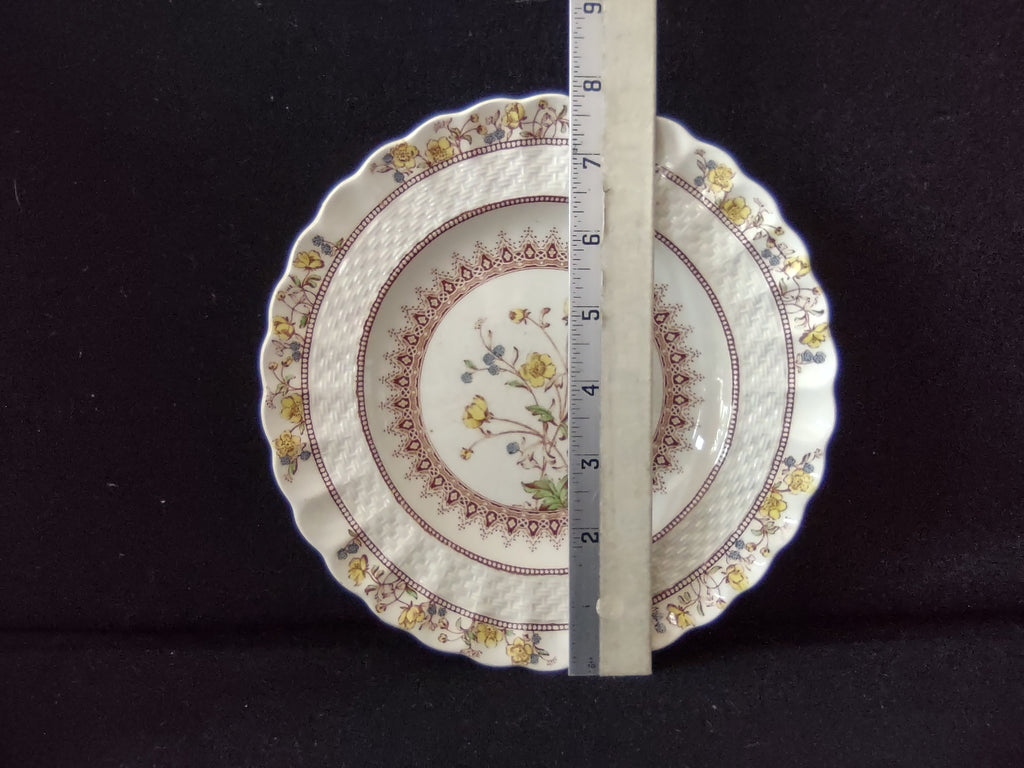 Vintage Spode Buttercup 7-3/4" Plate Countryside Ironstone CRAZING (lot 5744)