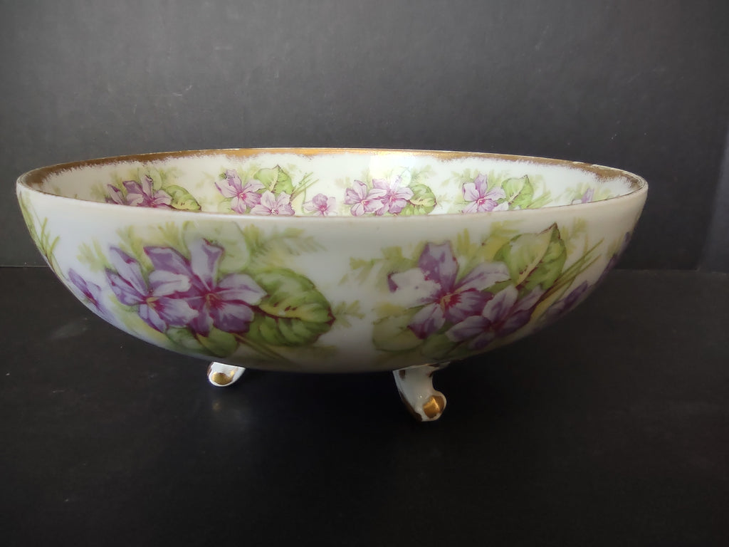 Elite Works Limoges French Shabby Cottage Chic Footed Bowl (lot 1128)