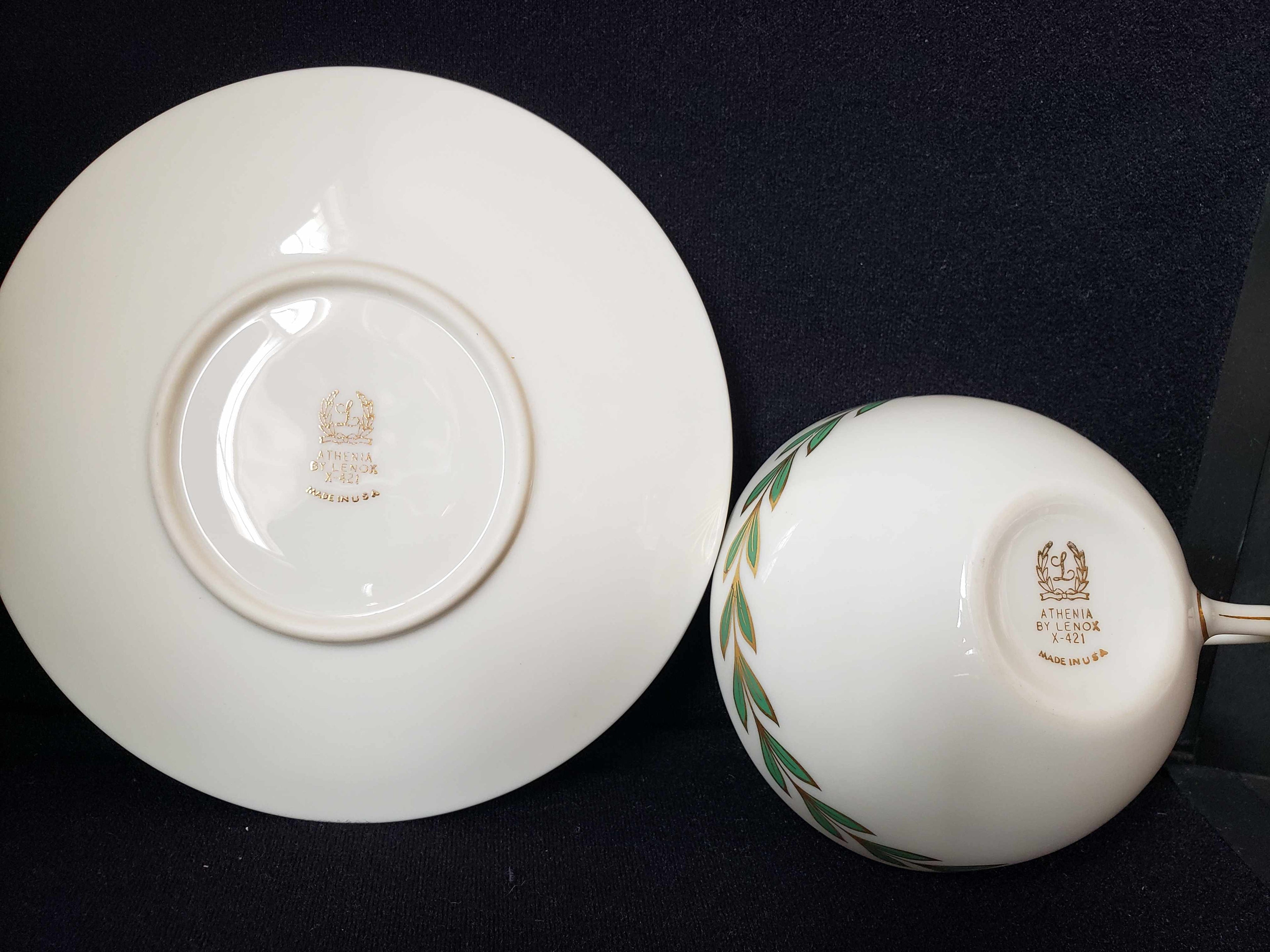Vintage Lenox Athenia X-421 Tea Cup with Saucer (lot 1928)