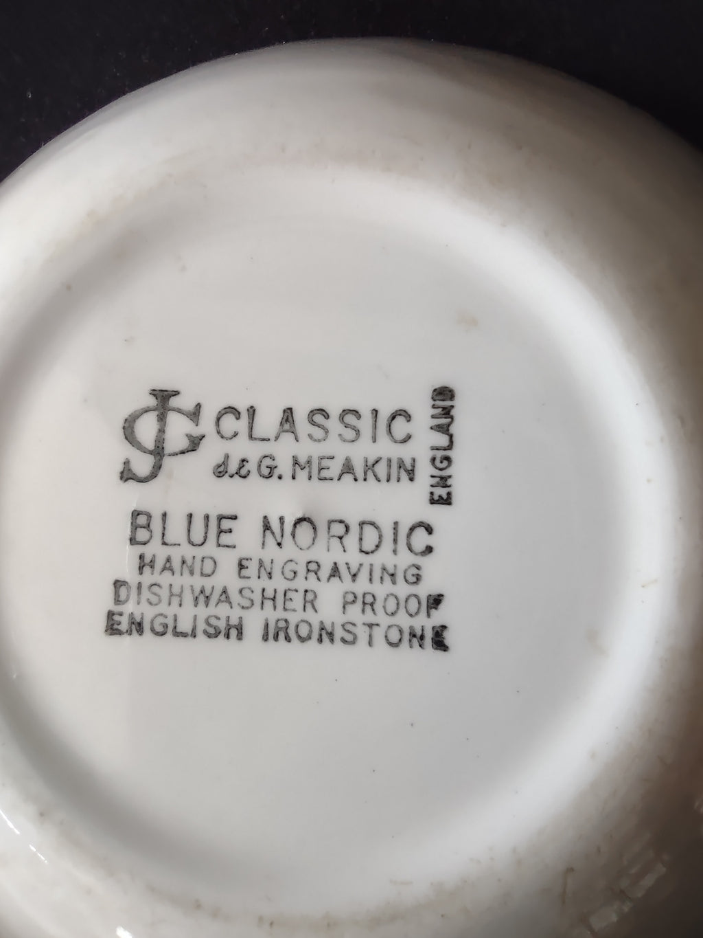 Vintage Meakin Blue Nordic Soup Cereal Bowl Ironstone England Set of 2 (5969)