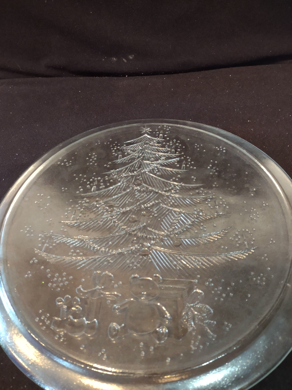 Vintage Silver Plated Serving Platter Christmas Holly Berries (Lot 3955)