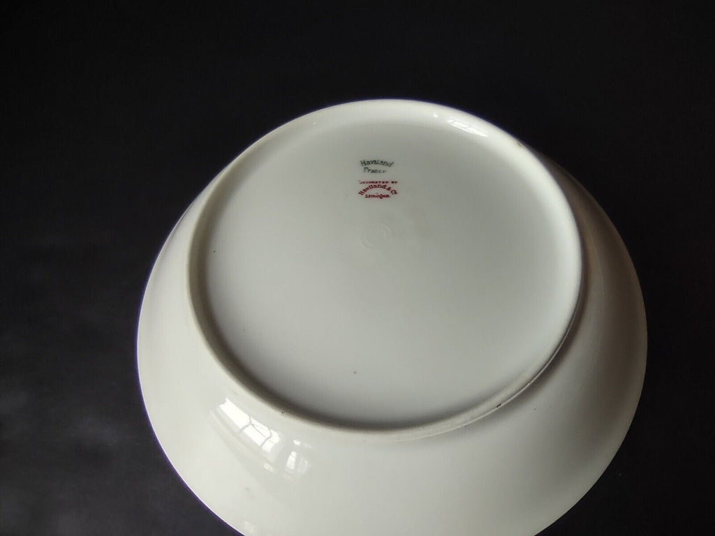 Haviland Limoges Gold & Black Trim White Coupe Soup Pasta Bowl (lot 668)
