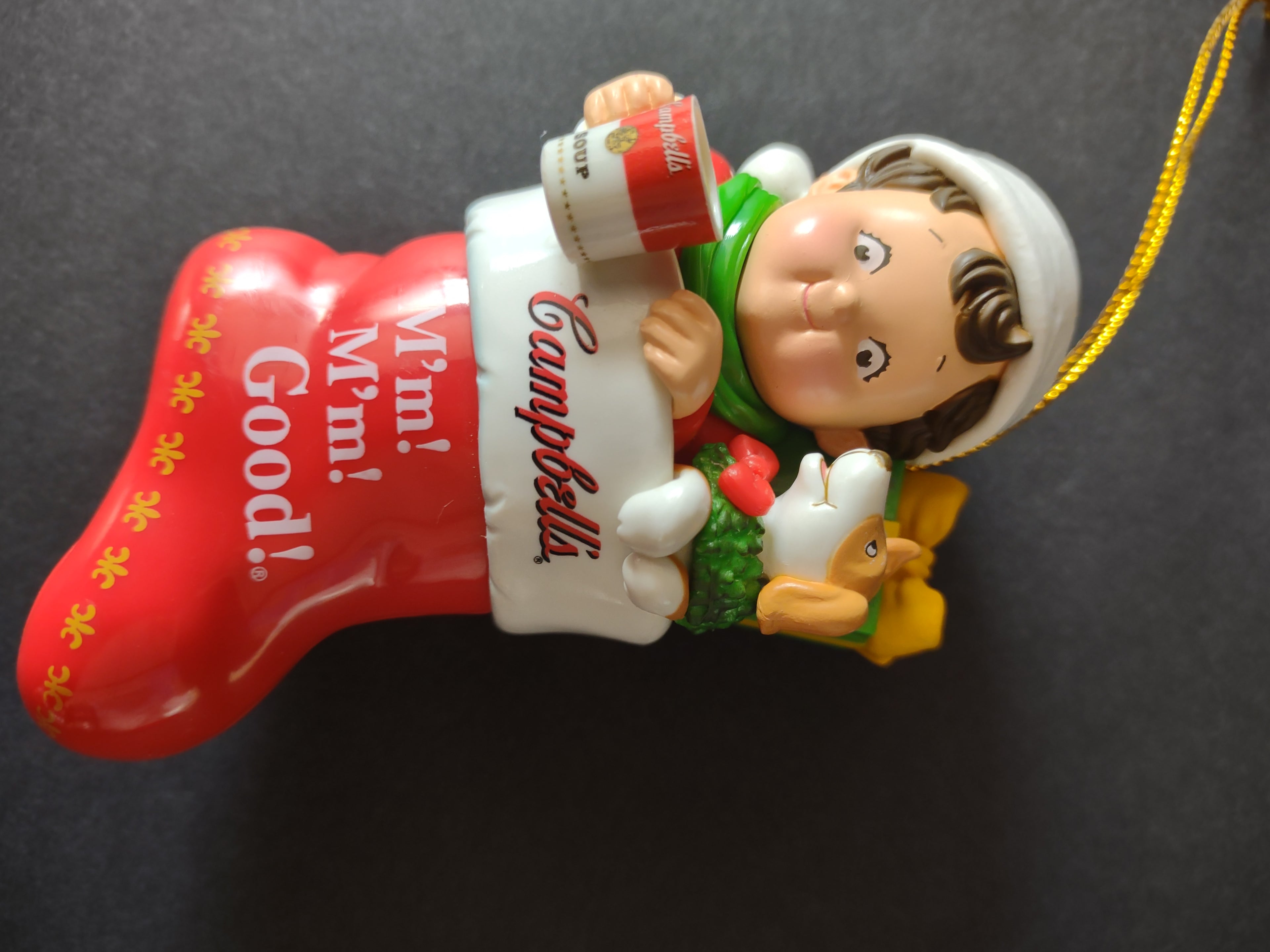 Vintage Christmas 2001 Campbells Kids Stocking Ornament Puppy (Lot 4719)