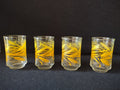 Vintage MCM Libbey 3-3/4" Golden Wheat Glasses x 4 (lot 5169)