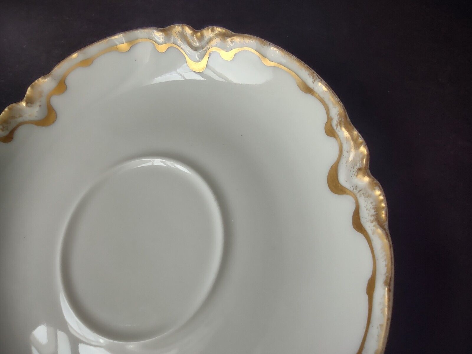 Haviland Limoges Double Gold Trim Saucer Plate 5-1/2" (lot 644)