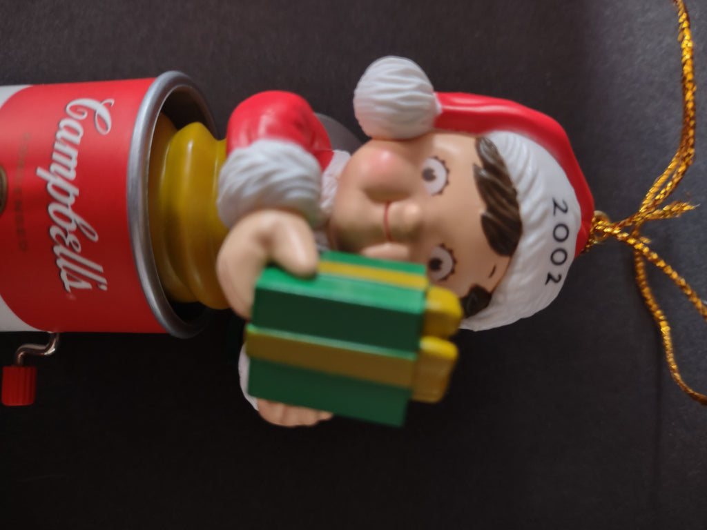 Vintage Christmas 2002 Campbells Soup Kid In A Can Ornament (Lot 4723)