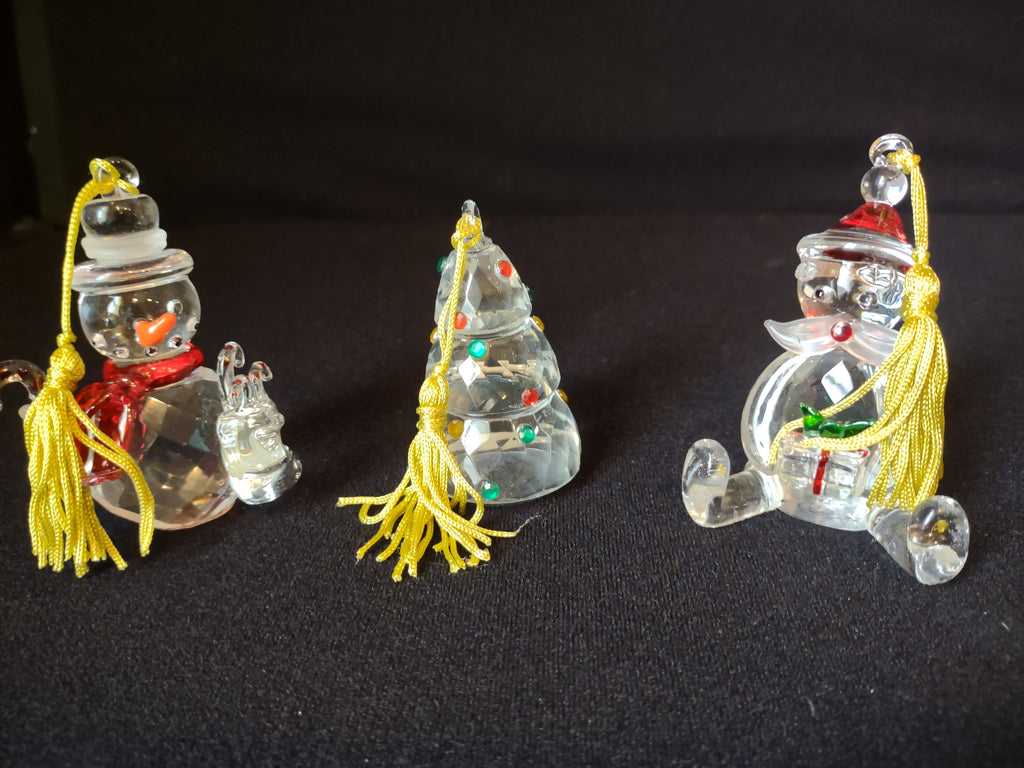 Lenox Christmas Cheer Crystalline Ornaments Set of 3 (lot 1632)