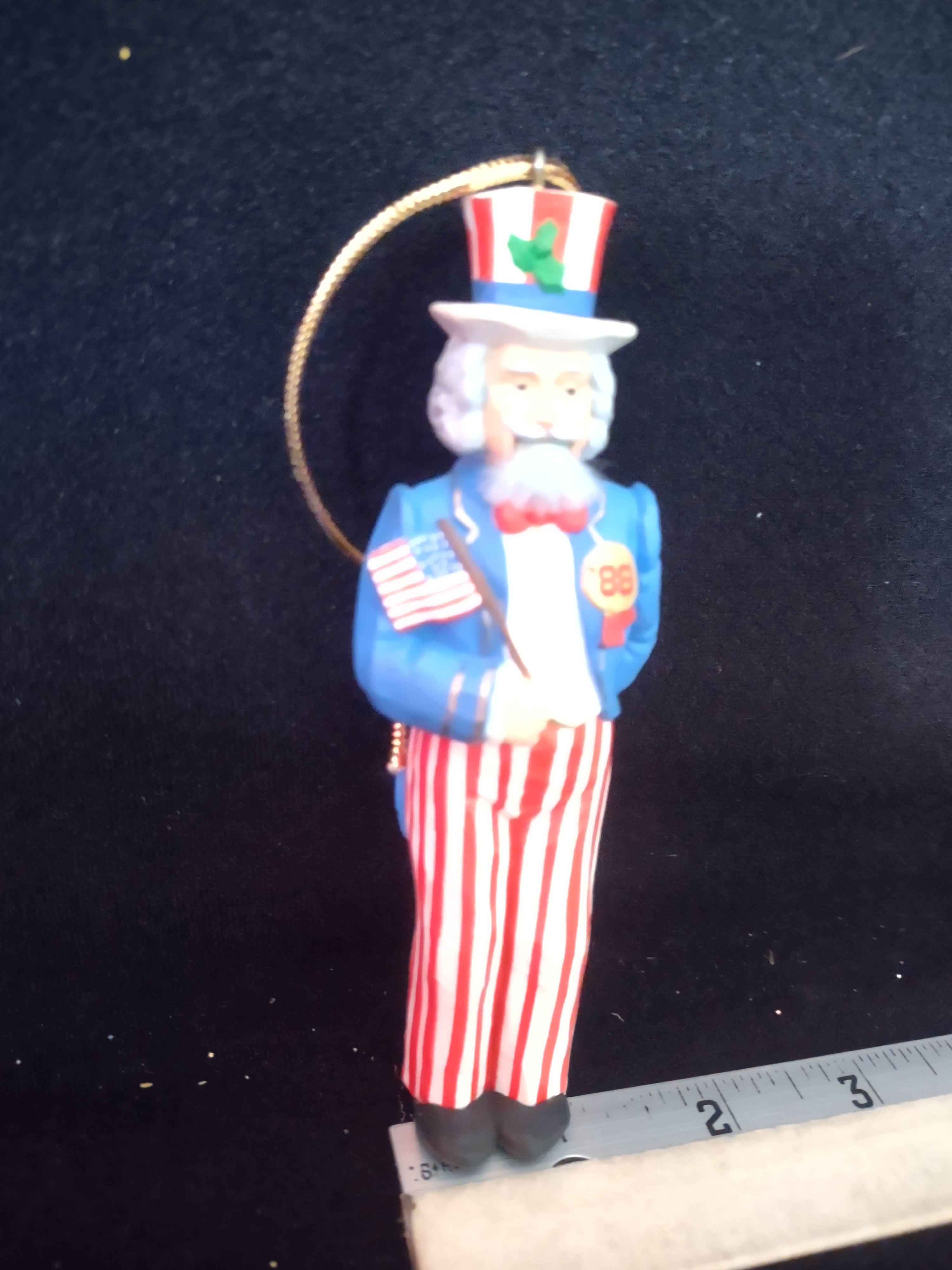 Vintage Christmas Hallmark 1988 Uncle Sam Nutcracker Ornament (Lot 4637)