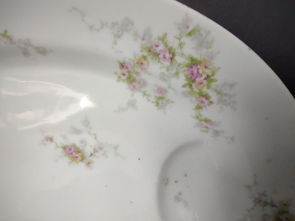 Haviland Limoges Schleiger 149 Set Serving Bowl + Platter Yellow Rose (lot 913)