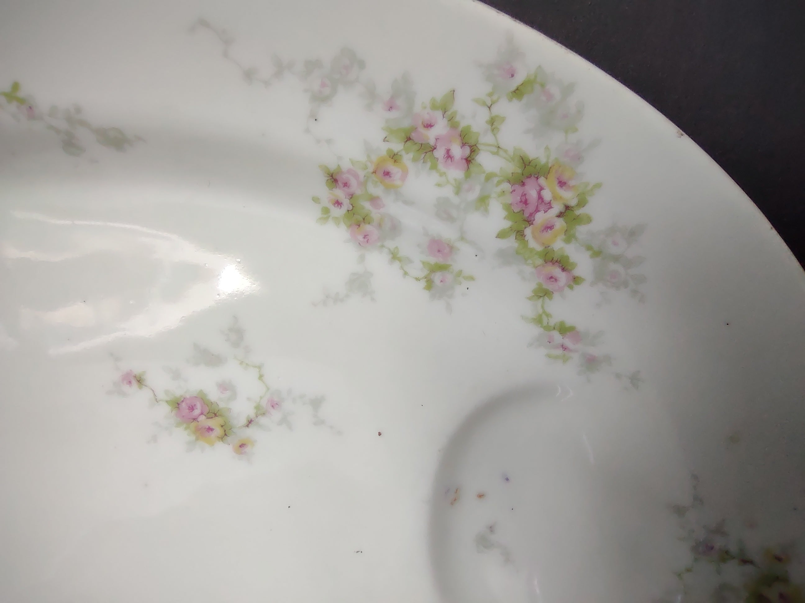 Haviland Limoges Schleiger 149 Set Serving Bowl + Platter Yellow Rose (lot 913)