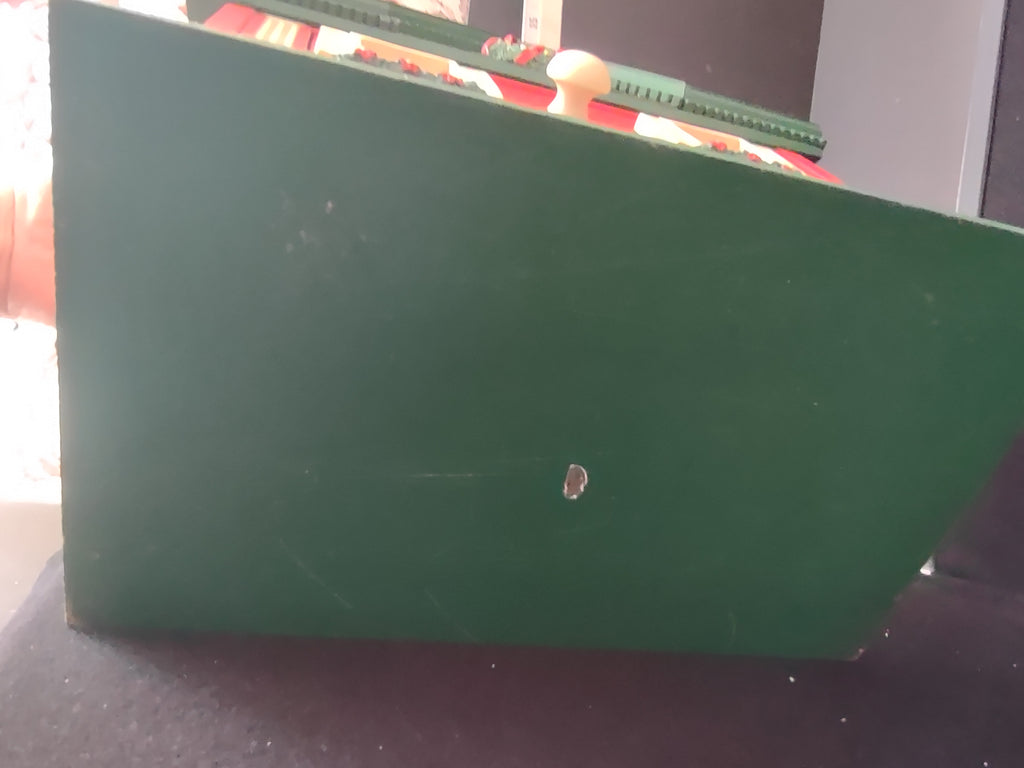 Vintage Wooden Table Top Photo Album Christmas House (lot 2369)