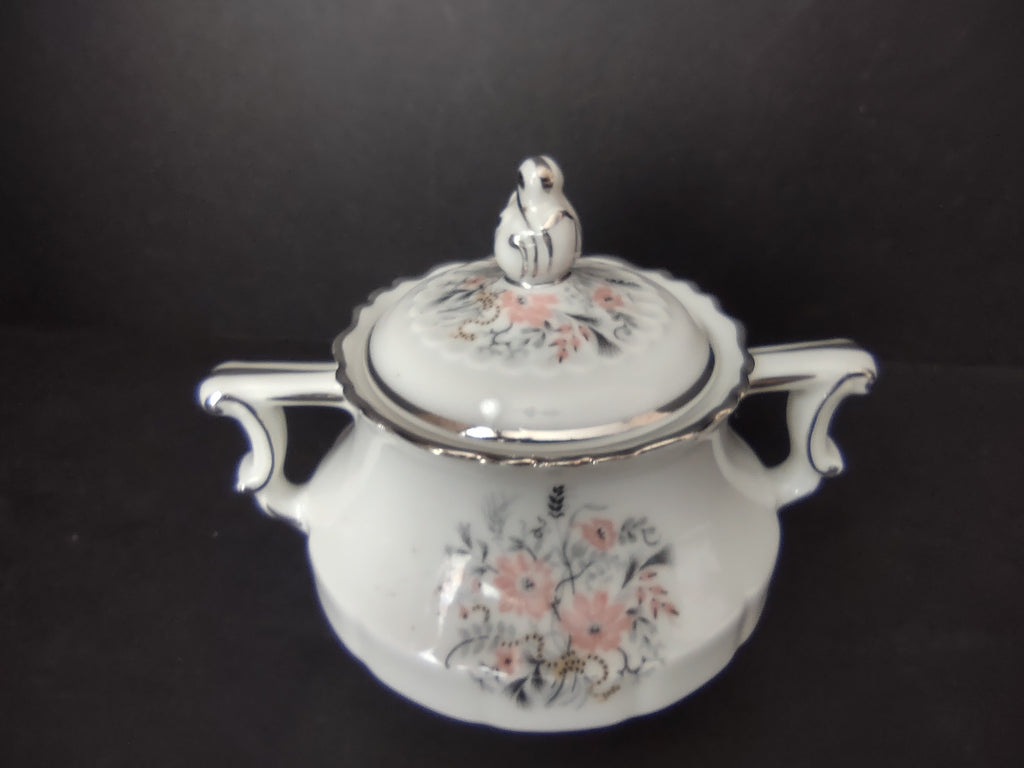 Haviland France Limoges Sugar Dish Floradora Platinum Trim (lot 977)