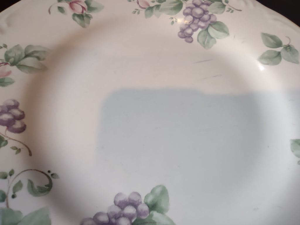Vintage Pfaltzgraff Grapevine Dessert Plate x 2 Grape Some Scratches (Lot 3871)