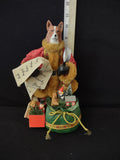 Vintage Christmas Suit Santa Dog Nice List Toys Figurine (Lot 3781)