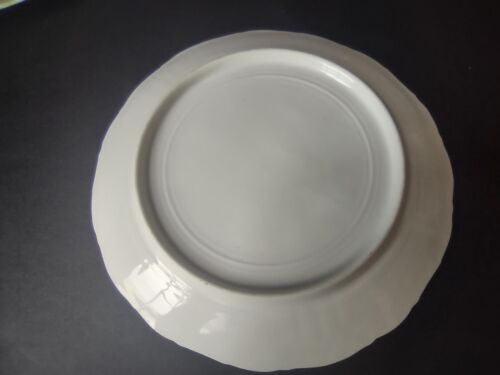 lot 760 4 x Dessert Plate Green Yellow Rose Daisy Raised Edge