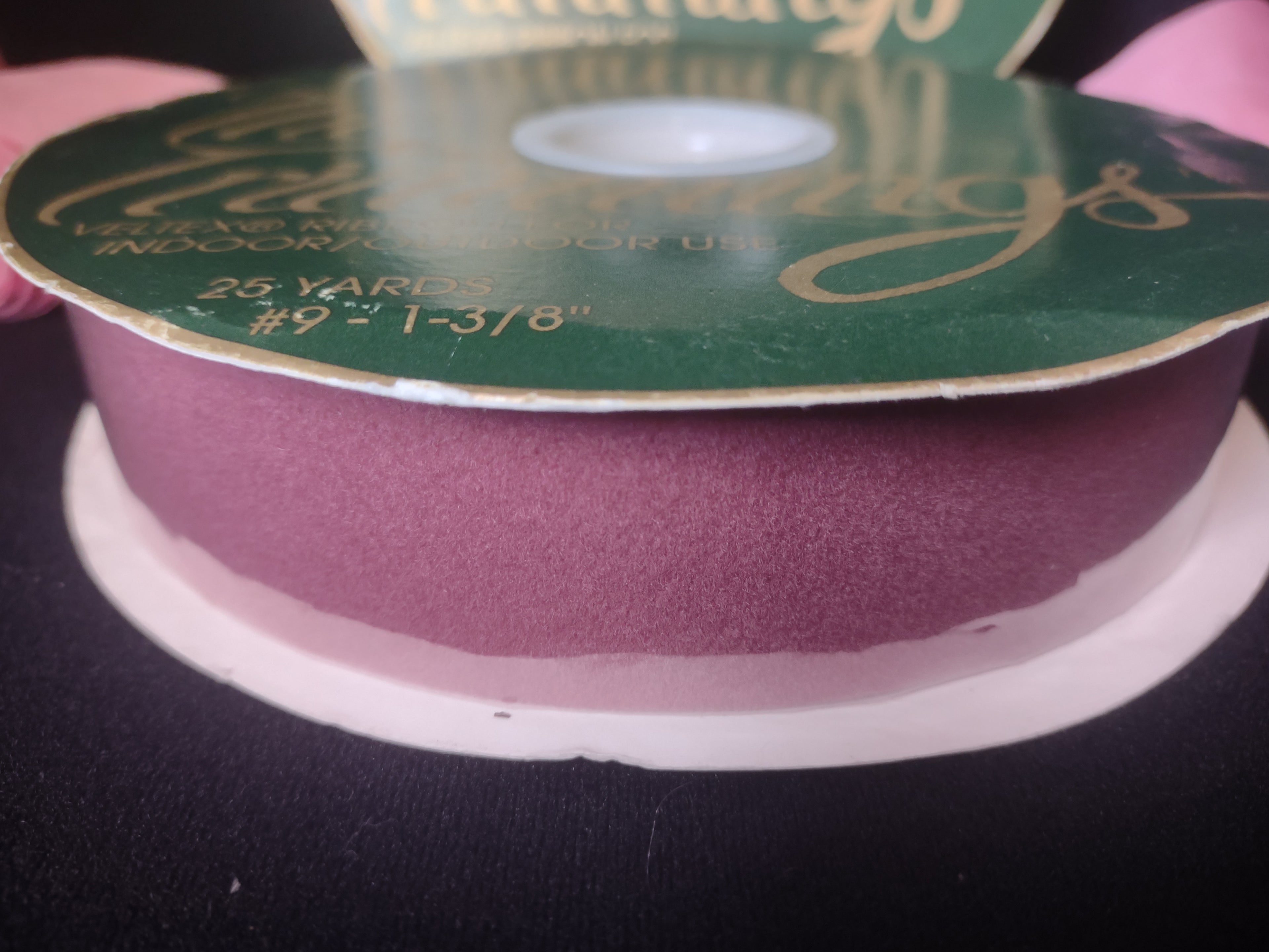 Lot of 2 Veltex Pink Ribbon 25 yrd each and 2-1/2" Wide Ribbon (lot 1691)