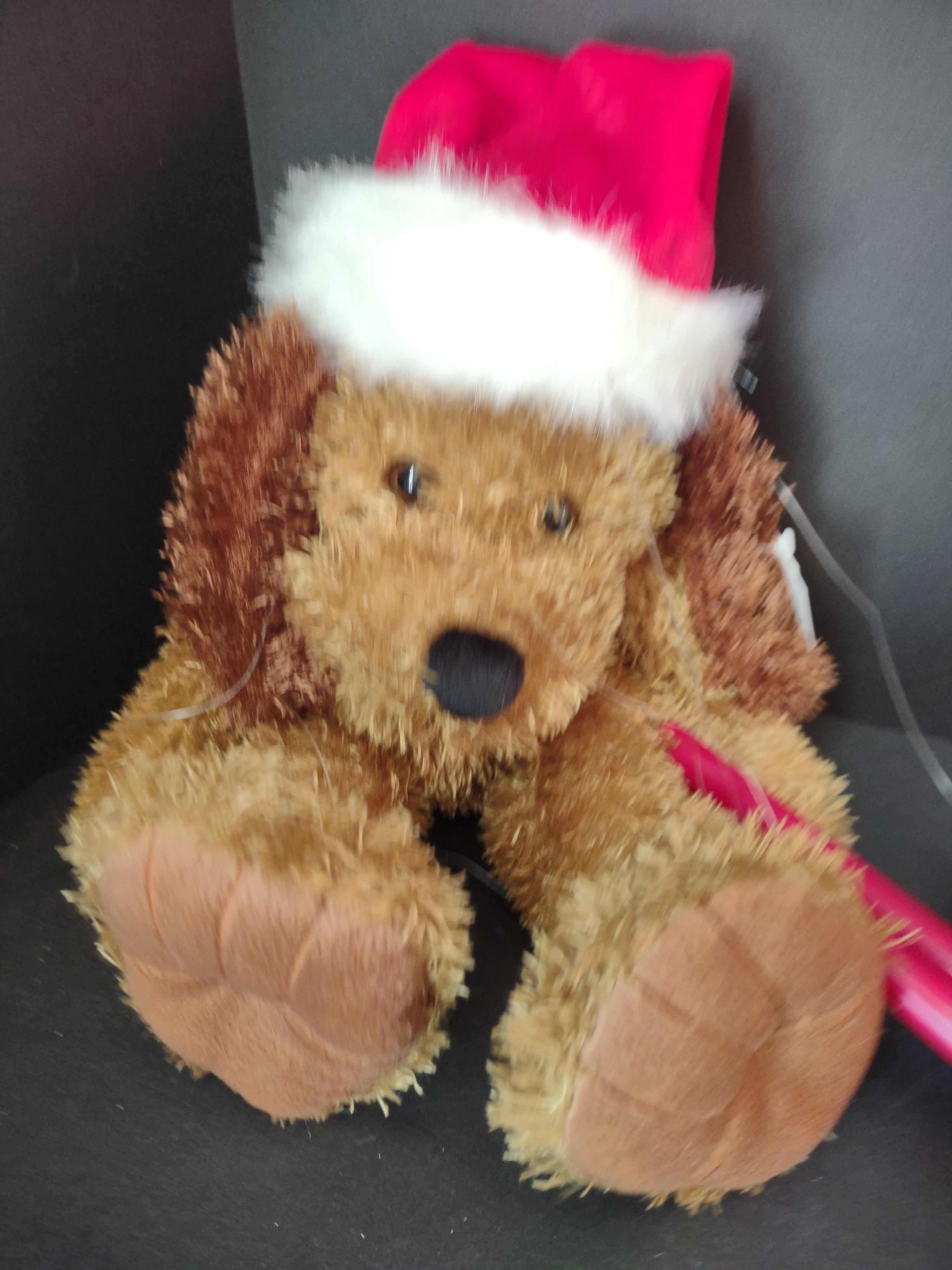 Christmas Musical Puppet Santa Dog (lot 1413)
