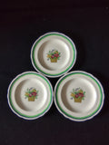 Vintage Copeland Late Spode 5.5" Plates Flower Basket Set Of 3 (Lot 5807)