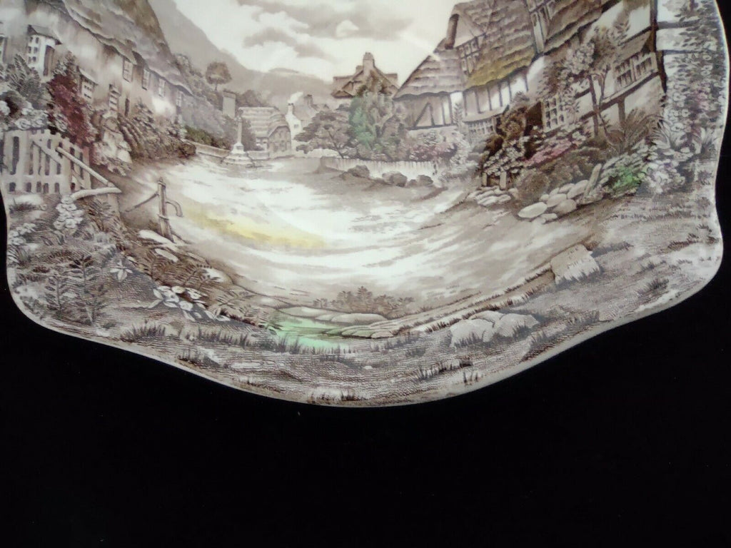 Vintage Johnson Bros Olde English Countryside Serving Bowl Brown (lot 5527)