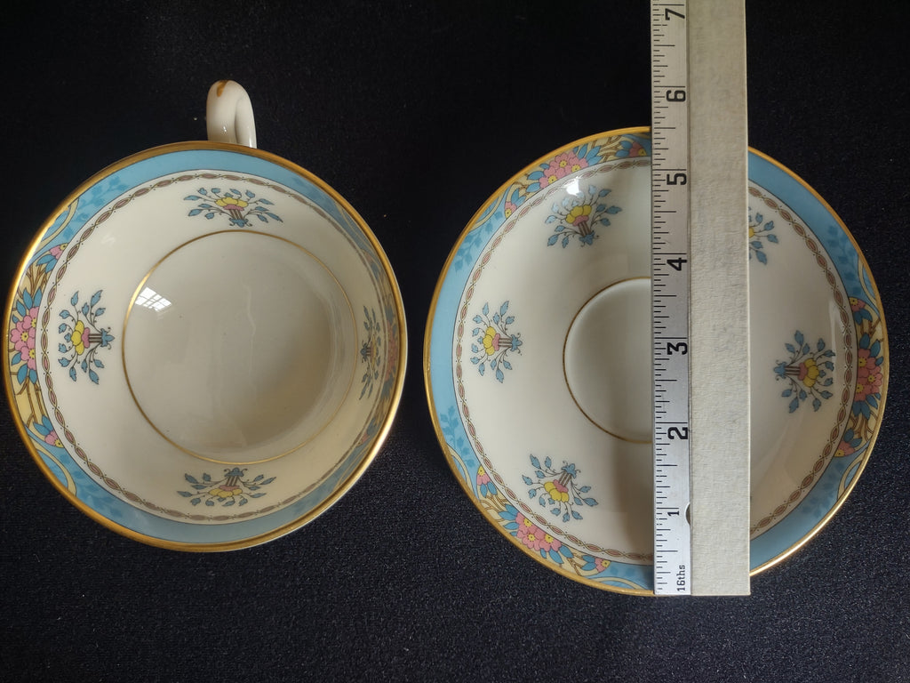 Vintage Lenox Blue Tree B-300 Tea Cup with Saucer (lot 1865)