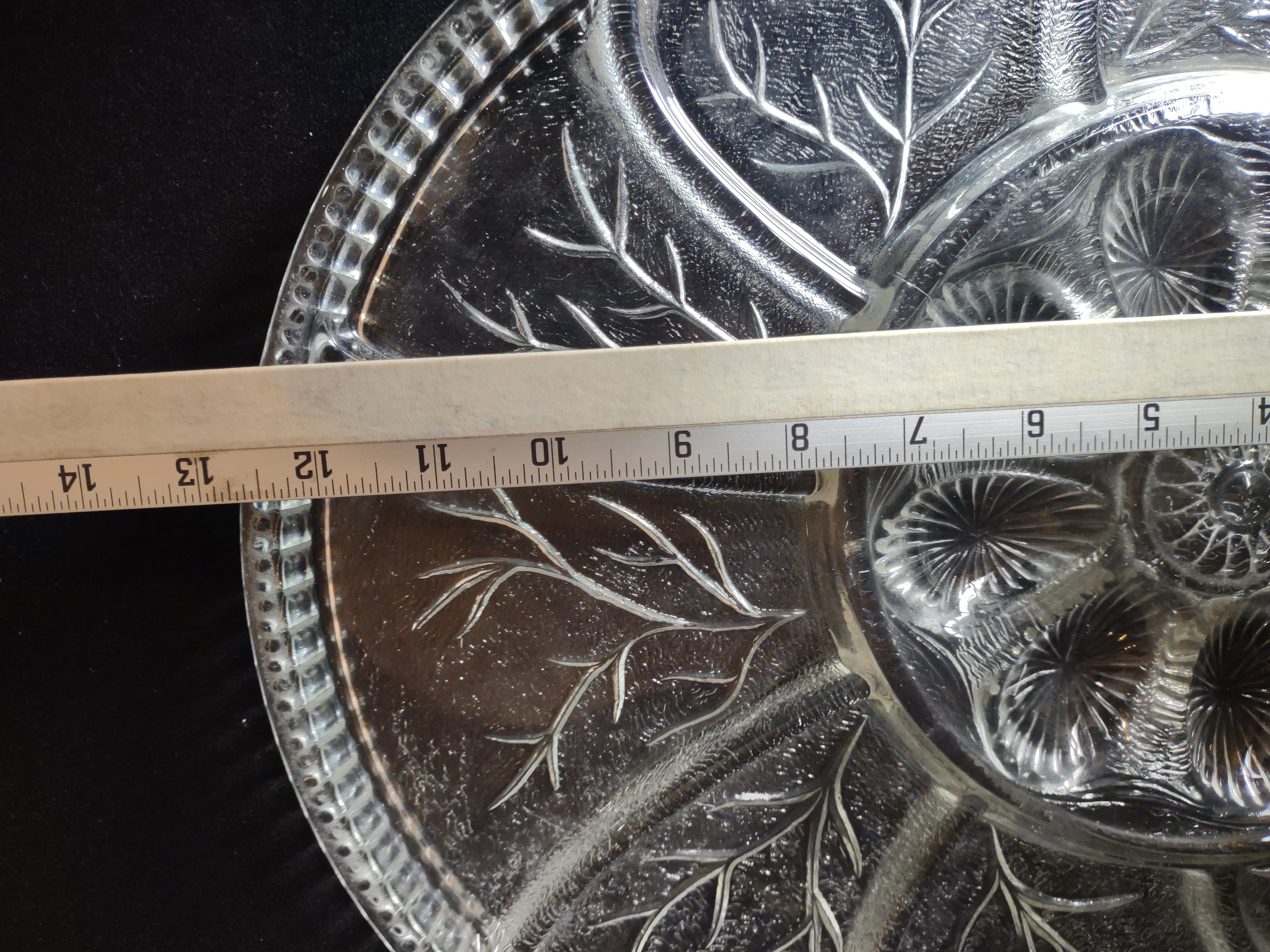 Easter Glass Deviled Egg Snack Plate Serving Platter (lot 2576c)