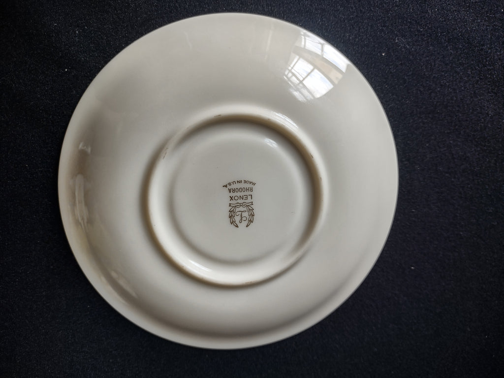 Vintage Lenox Rhodora Saucer ONLY Rose Flower Gold (lot 1795)