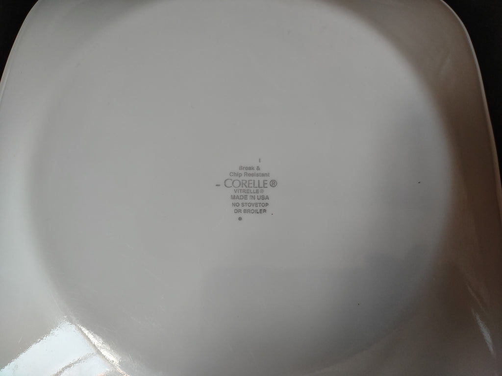 Corelle Corning Vitrelle USA Daisy Days Square Salad Luncheon Plate (lot 2916c)