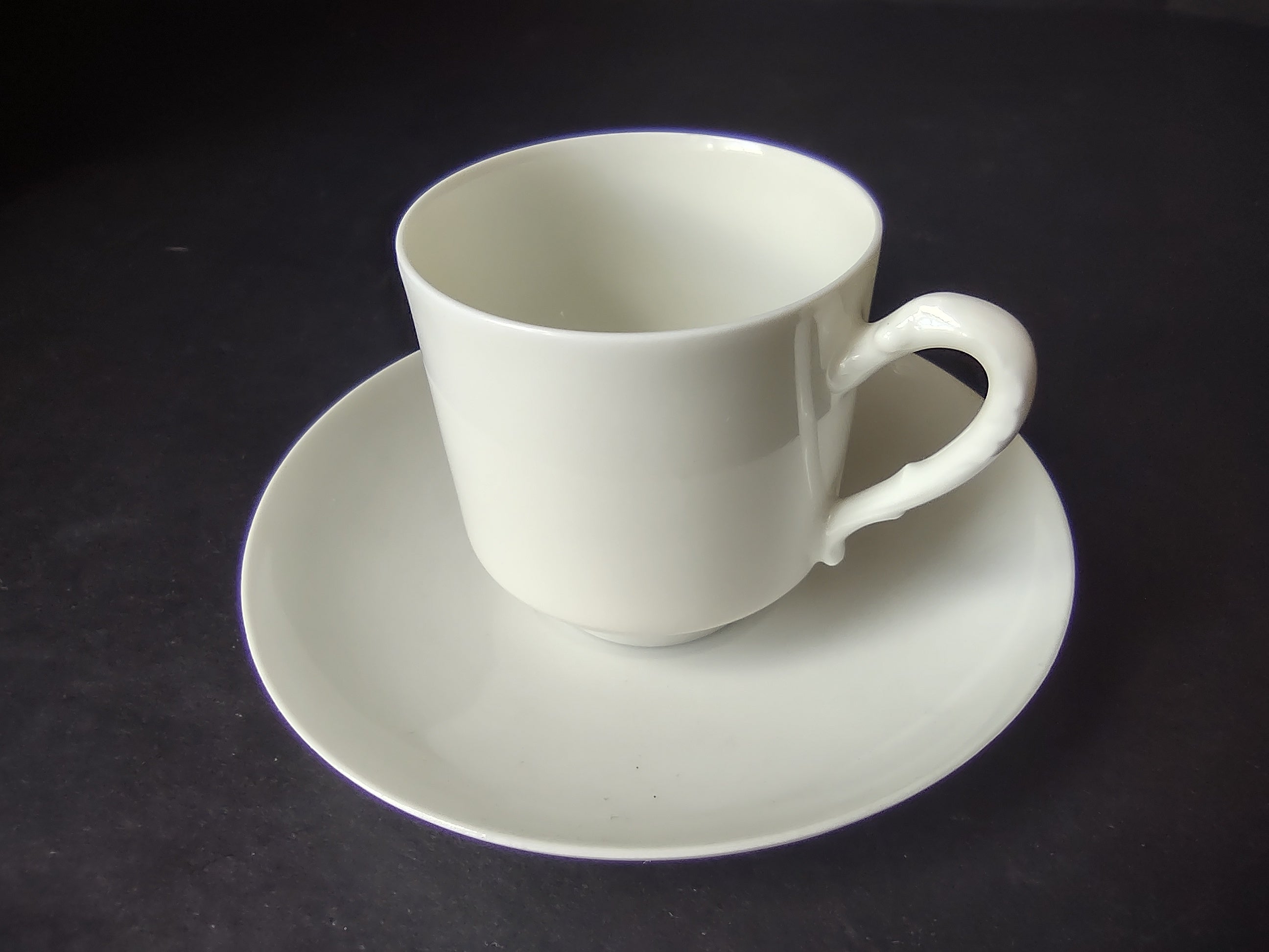 Haviland France Limoges Demitasse Cup and Saucer Plain White (lot 1027)