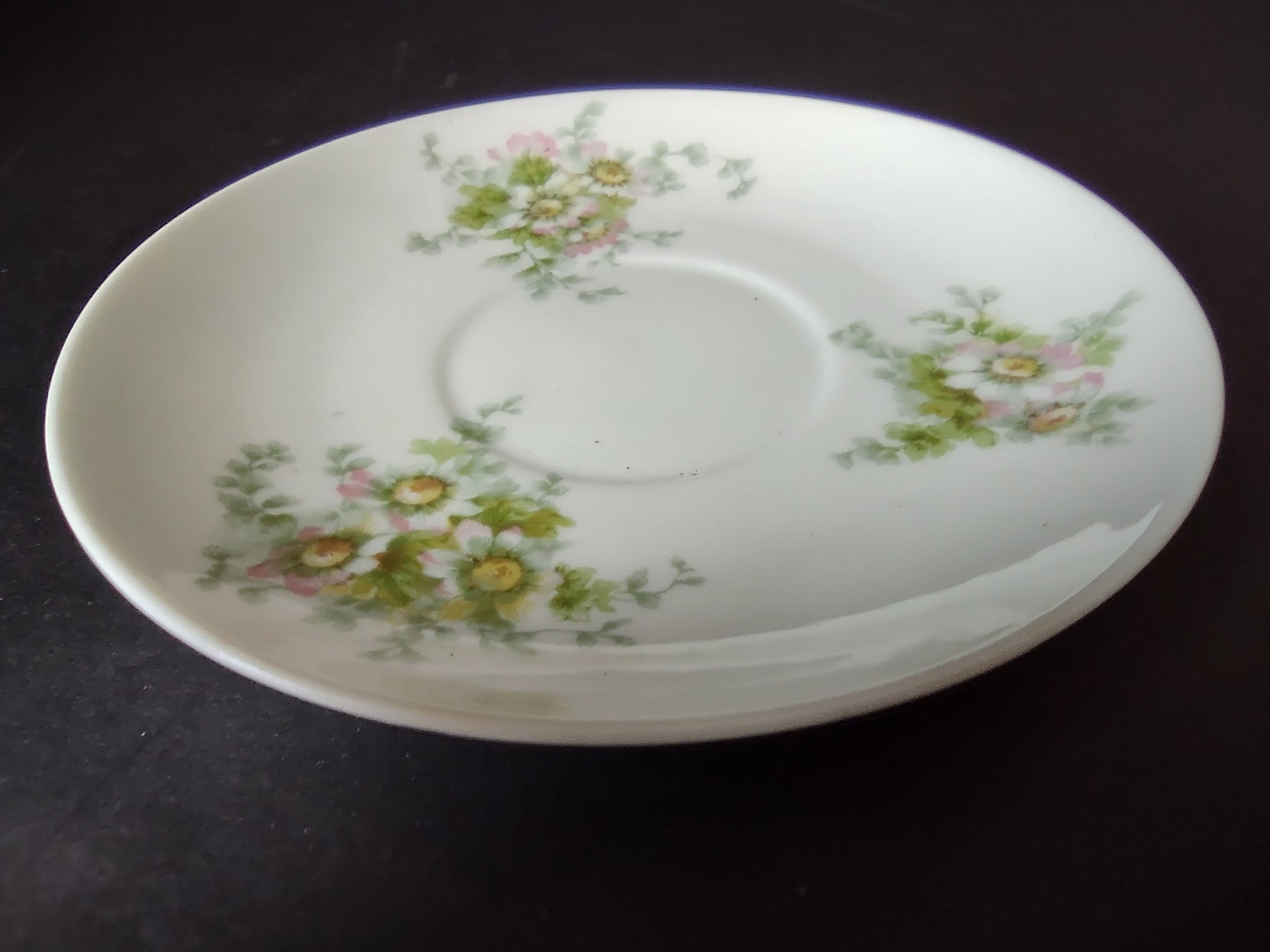 Haviland Limoges GDA Saucer ONLY Pink Daisy Daisies (lot 879)