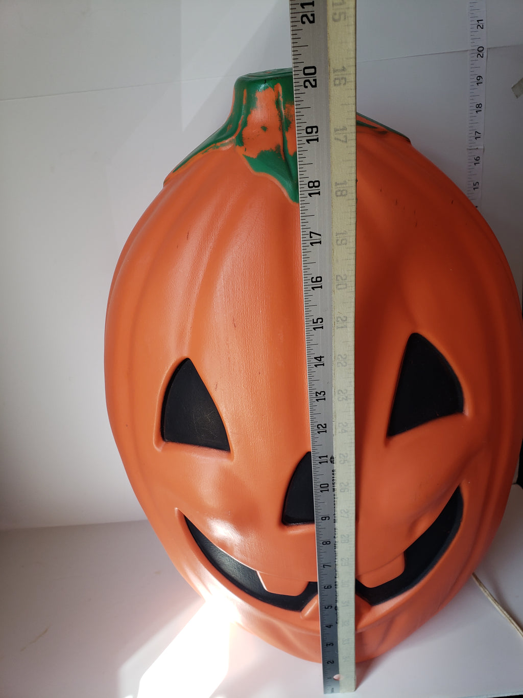Halloween Plastic Jack O' Lantern Orange Pumpkin Large Blow Mold 20" (lot 2212)