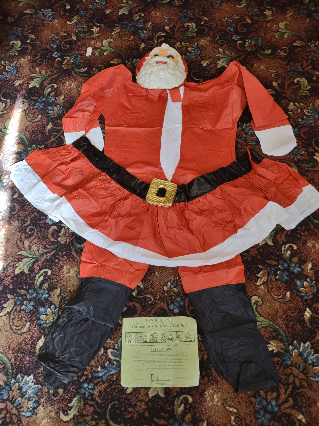 Vintage Christmas Plasti-Personalities Life Size Santa (lot 1346)