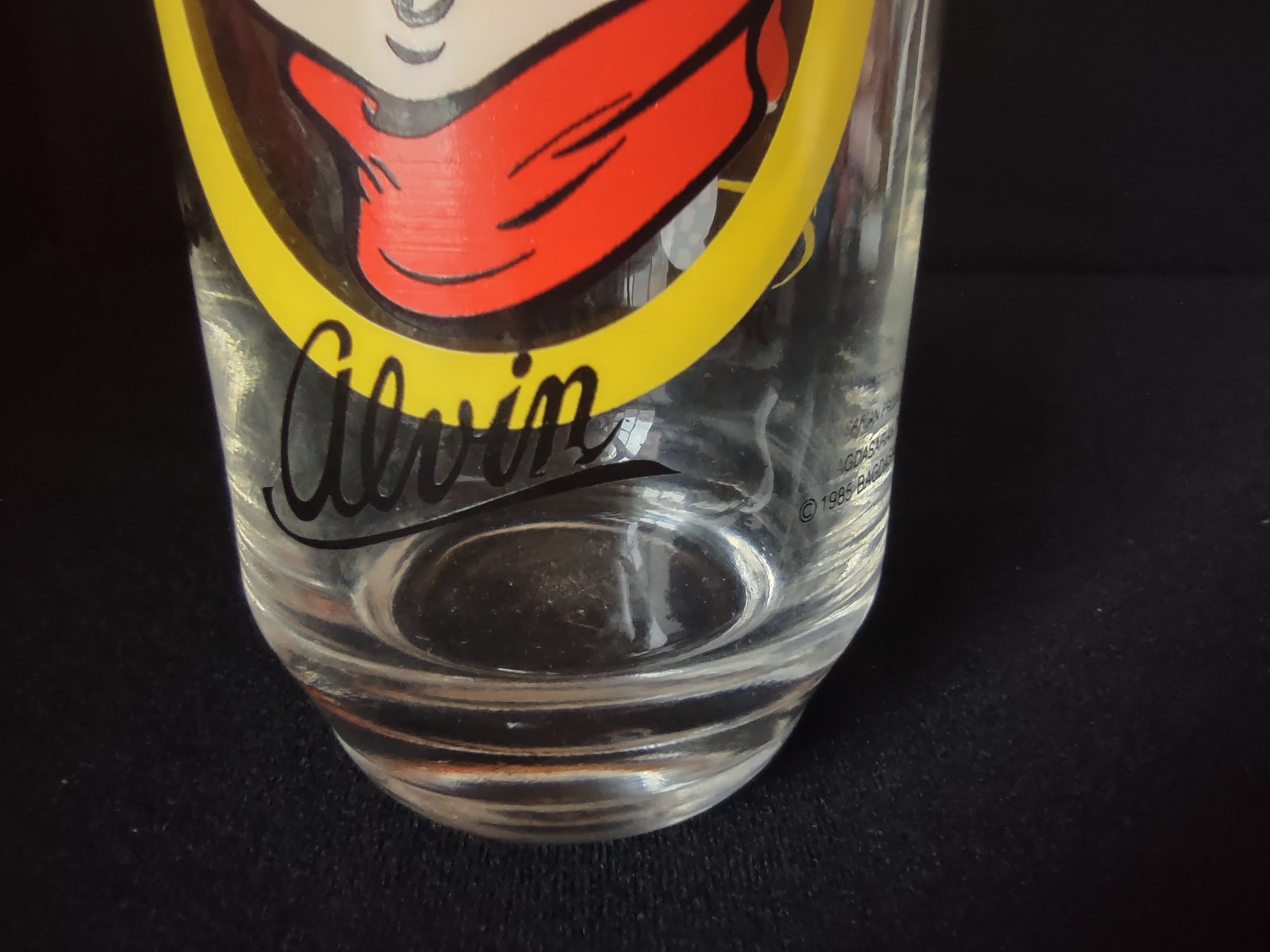 1985 Alvin and the Chipmunks "Alvin" Vintage Drinking Glass (lot1536)