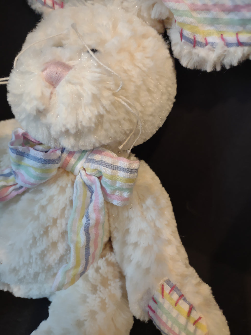 Vintage Ganz Plush Fluffy Rabbit Easter Bunny Toy (lot 2590c)