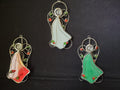 Set of 3 Christmas Angel Ornaments Plastic (lot 1646)