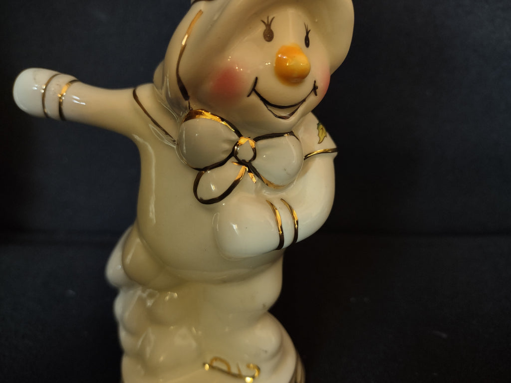 Christmas Holly Holiday Salt Pepper Shaker Snowman (lot 1671)