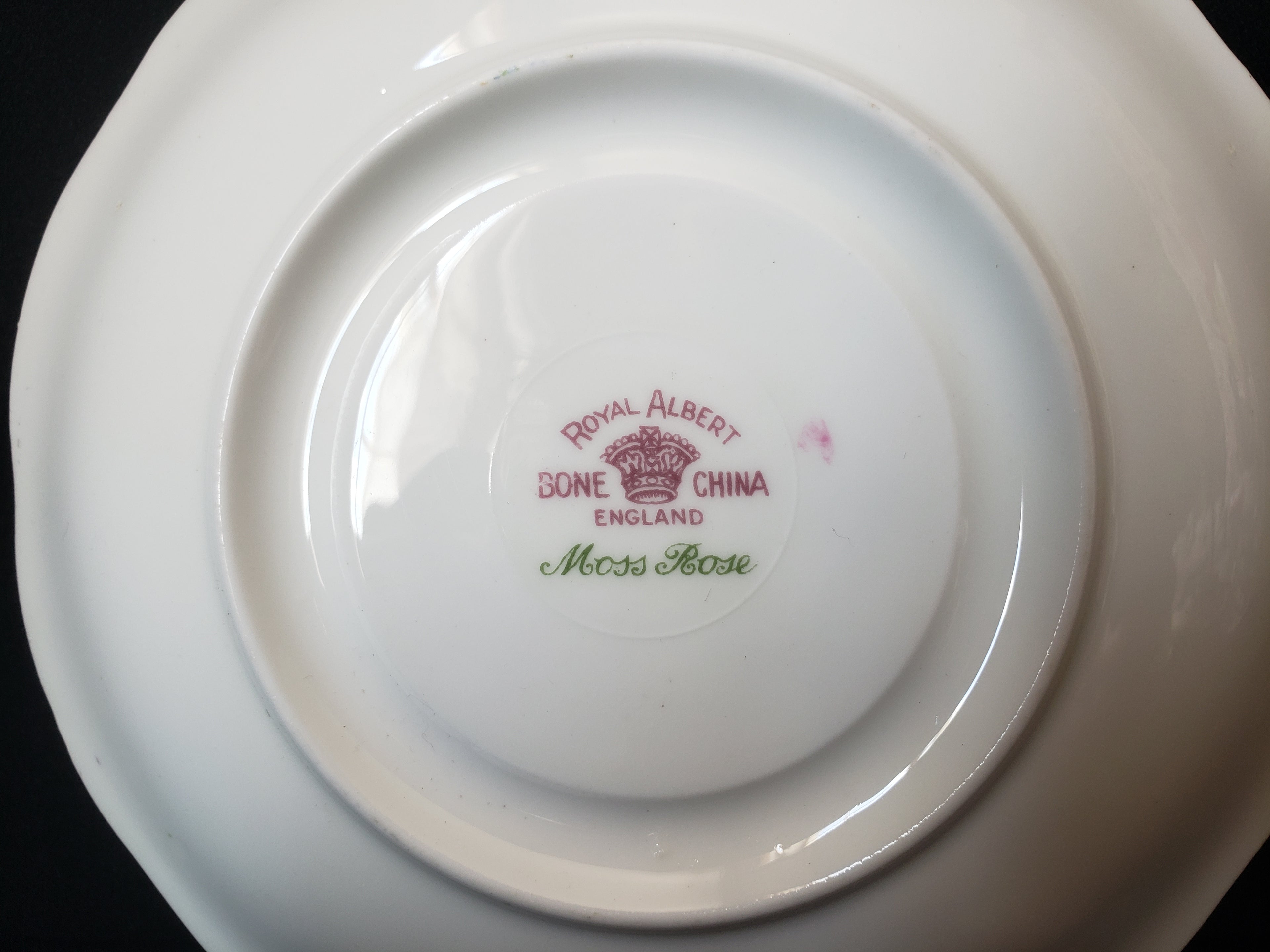 Vintage Royal Albert Bone China Moss Rose Saucer ONLY (lot 2017)