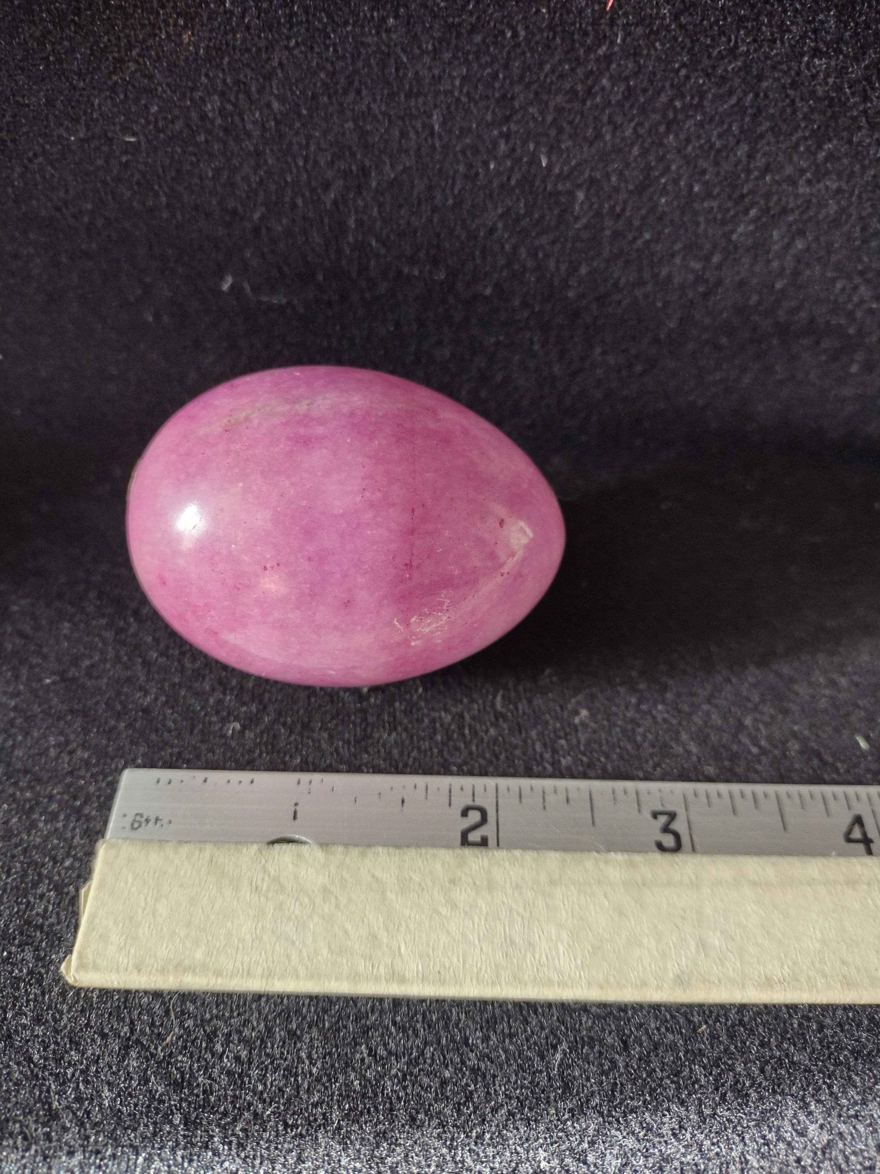 Vintage Dyed Pink Polished Stone Egg Metal Luster Glazed Chalice (Lot 5075)