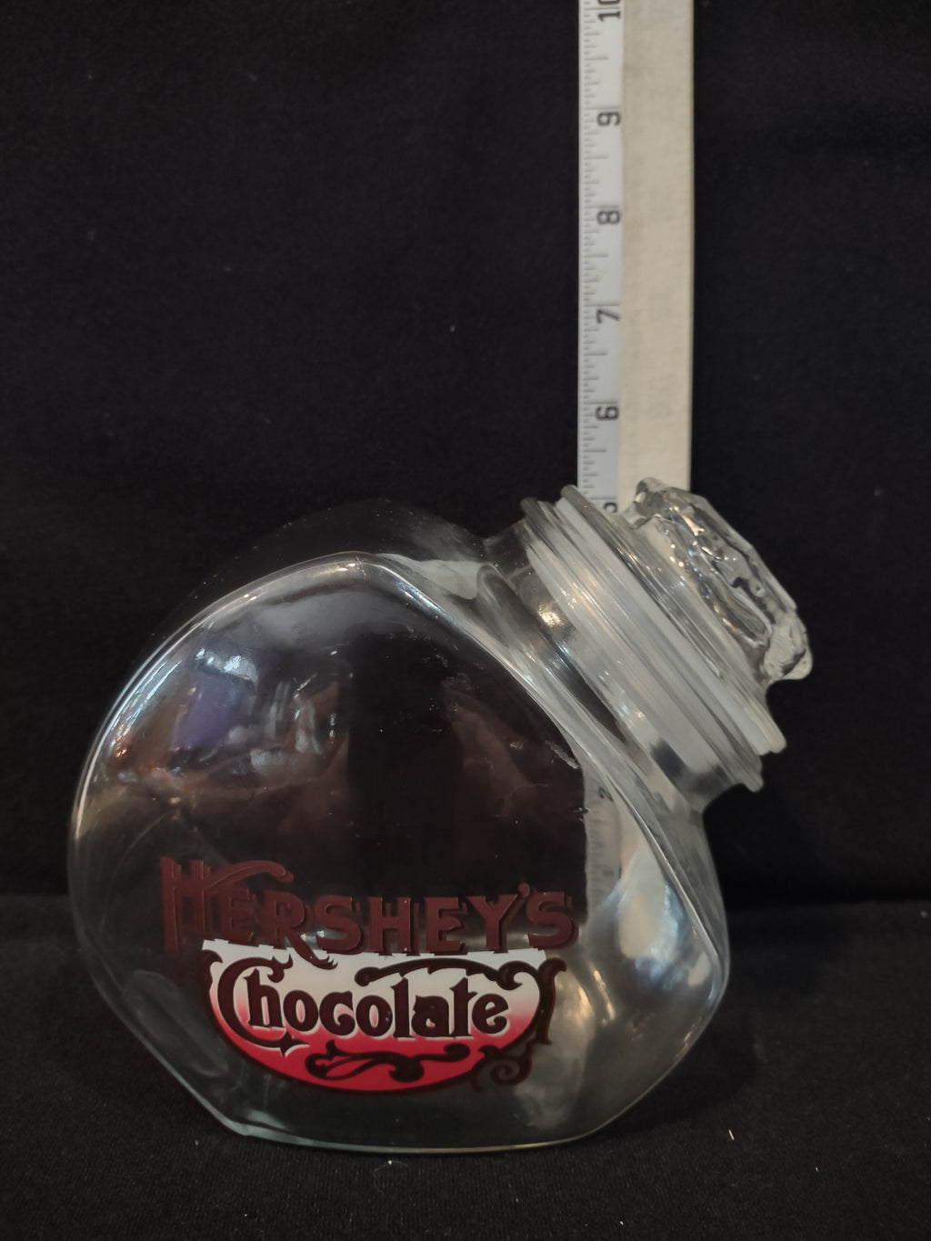 Vintage Hershey's Chocolate Glass Candy Cookie Container Jar (Lot 3051)