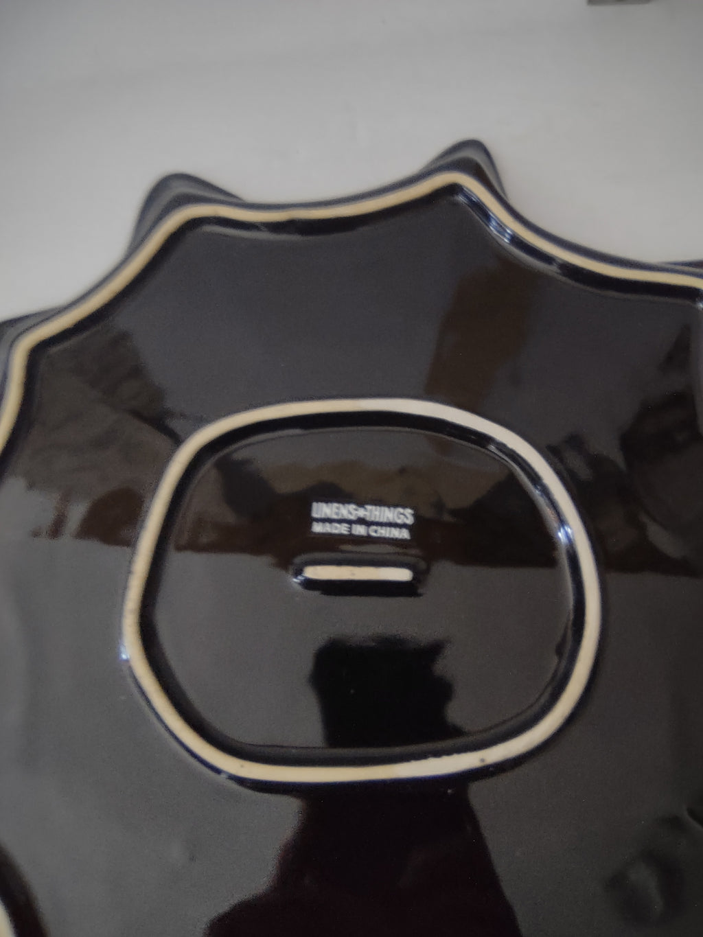 Halloween Spider Web Shaped Chip N Dip Black Serving Tray 16" (Lot 3027t)