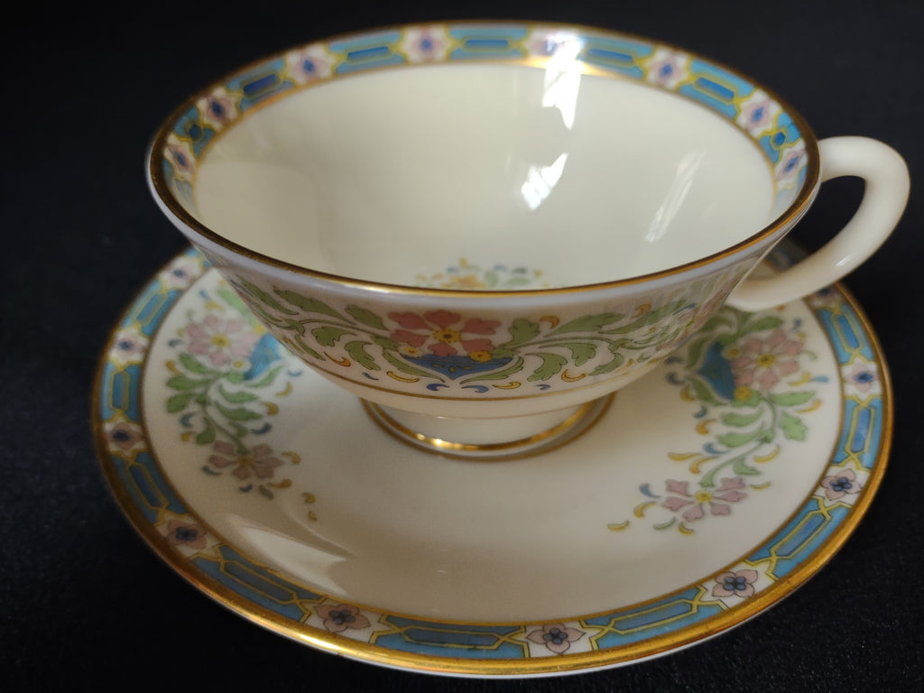Vintage Lenox Tea Cup with Saucer Mystic Gold Stamp (lot 1812)