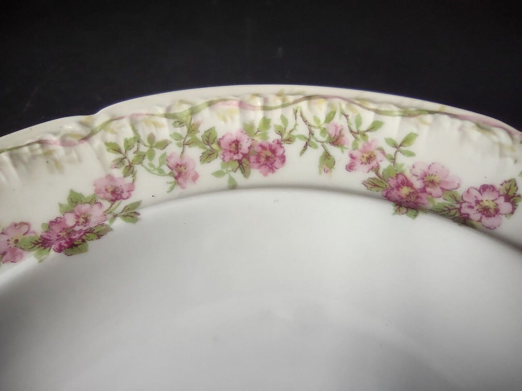 GDA Limoges Butter Dish NO LID Apple Blossom Garland Swag Ribbon (lot 749)