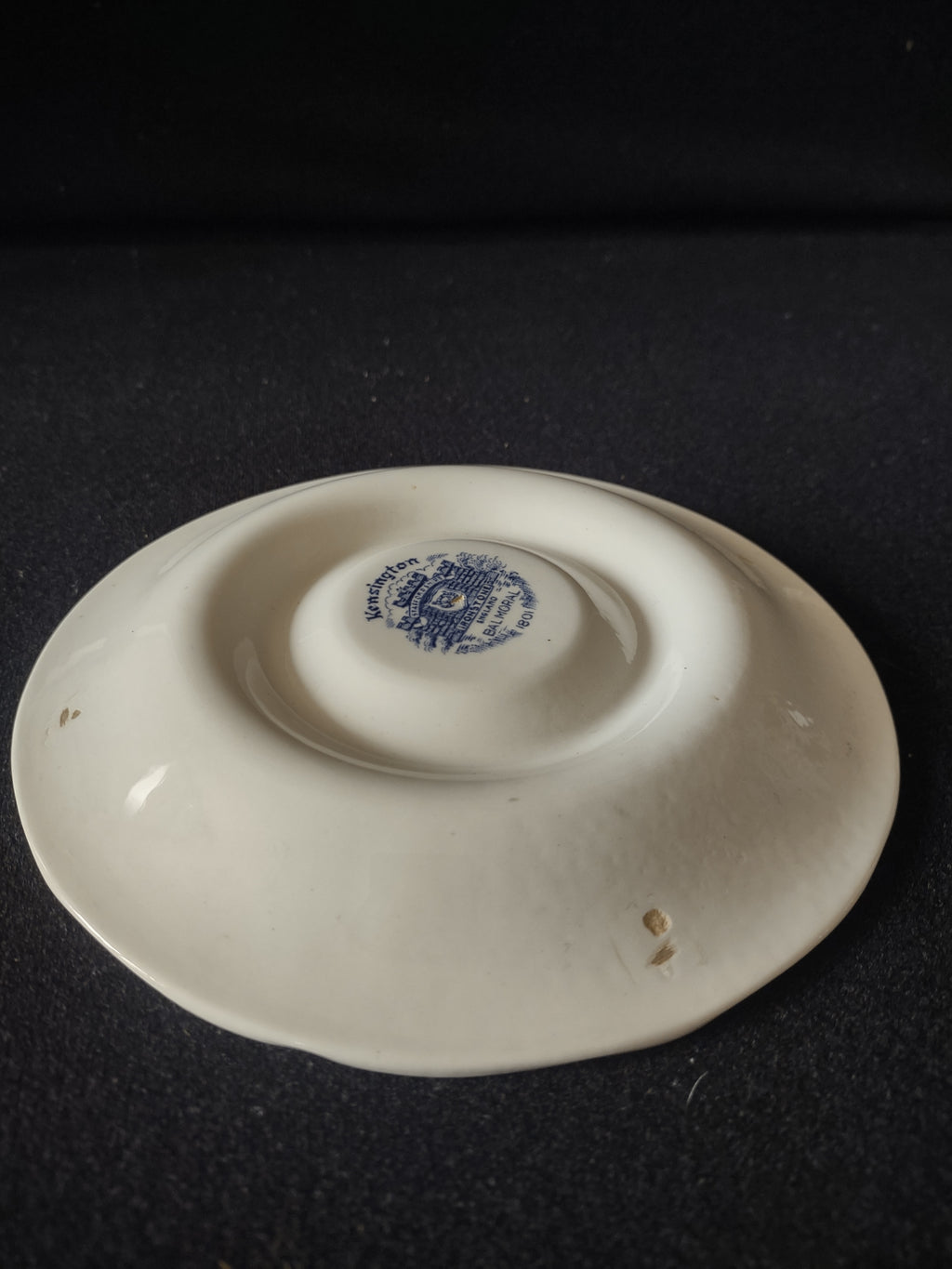 Vintage Kensington Staffordshire Saucer Ironstone Balmoral Blue (Lot 5588)